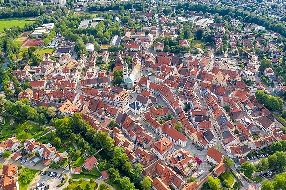Stadt Wangen von oben